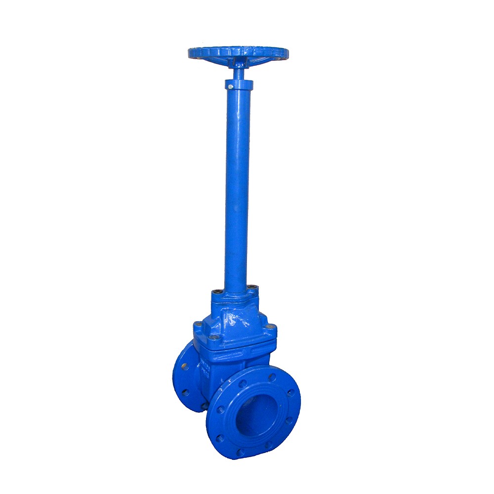 Extension stem resilient soft seal gate valve