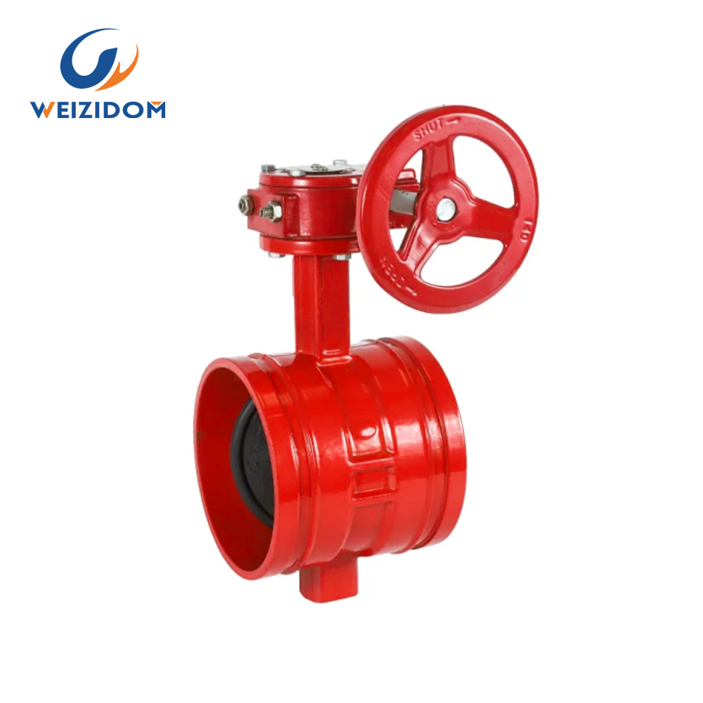 Grooved butterfly valve