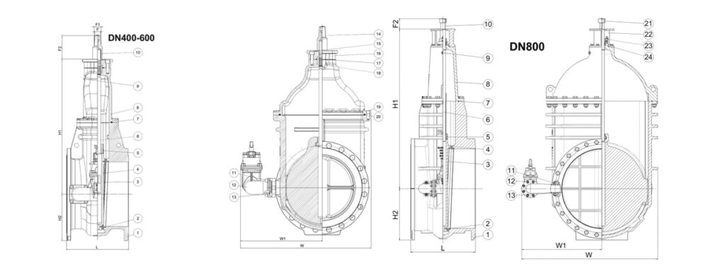 DN450 Resilient Seated Gate Valve-WESDOM Group