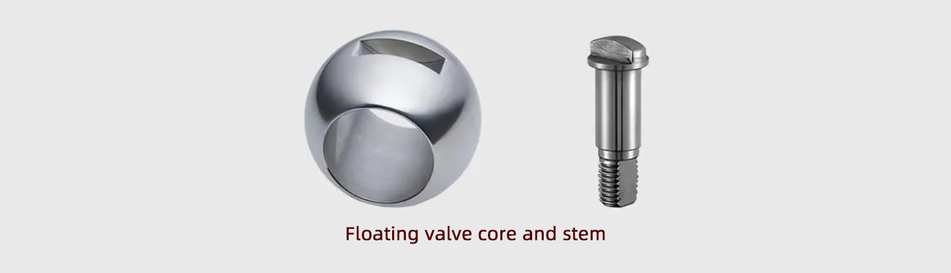 Floating valve core and stem