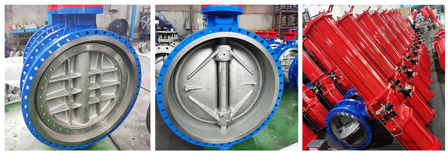 DN900 Pneumatic Triple Eccentric Hard Seal Butterfly Valve